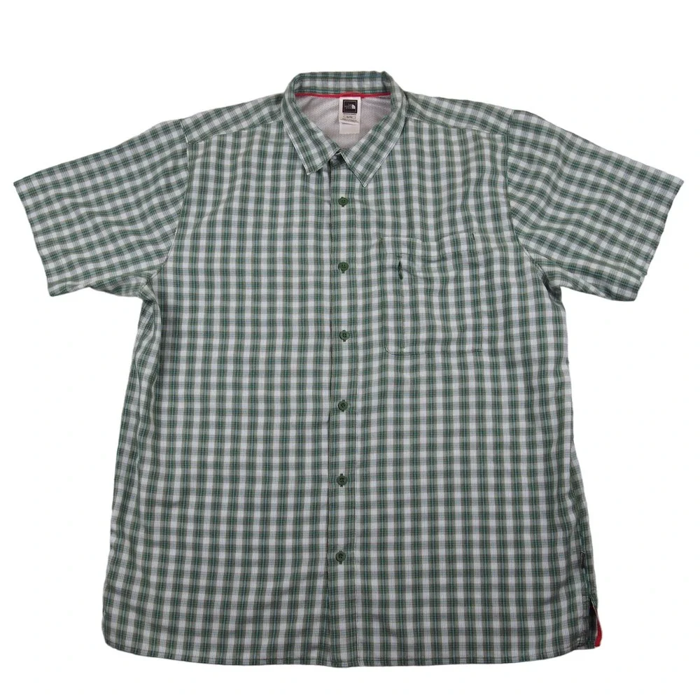 The North Face Shirt Men's XL Extra Large Green Button Down Fishing Hiking EUC!!
